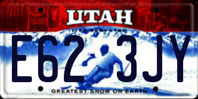 UT license plate E623JY