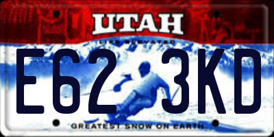 UT license plate E623KD