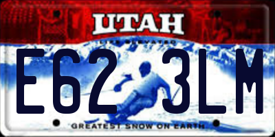 UT license plate E623LM