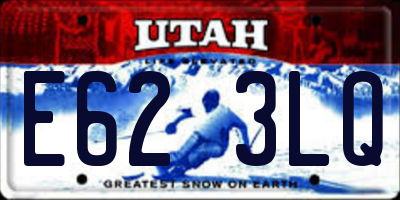 UT license plate E623LQ
