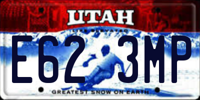 UT license plate E623MP
