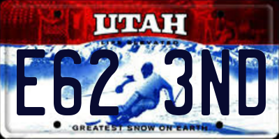 UT license plate E623ND