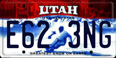 UT license plate E623NG