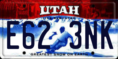 UT license plate E623NK