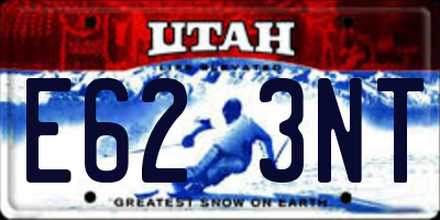 UT license plate E623NT