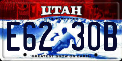UT license plate E623OB