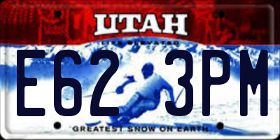 UT license plate E623PM