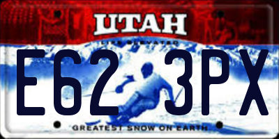 UT license plate E623PX