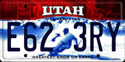 UT license plate E623RY