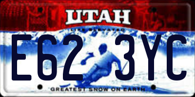 UT license plate E623YC