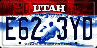 UT license plate E623YD