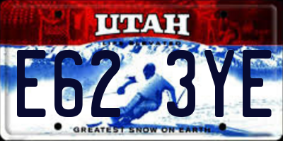 UT license plate E623YE