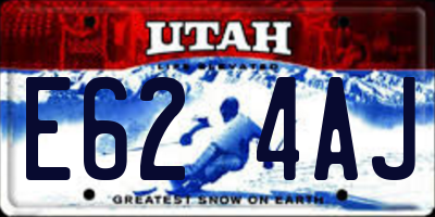 UT license plate E624AJ