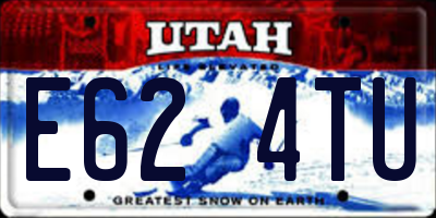 UT license plate E624TU