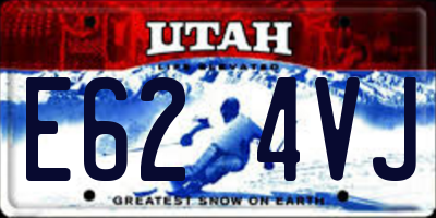 UT license plate E624VJ