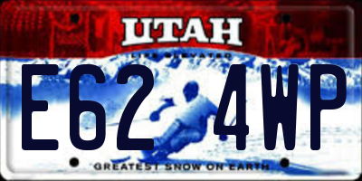 UT license plate E624WP