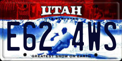 UT license plate E624WS