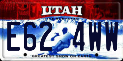 UT license plate E624WW