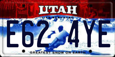 UT license plate E624YE