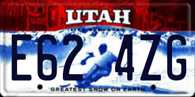 UT license plate E624ZG