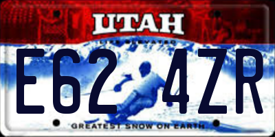 UT license plate E624ZR