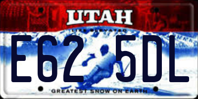 UT license plate E625DL