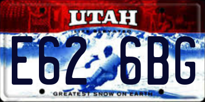 UT license plate E626BG