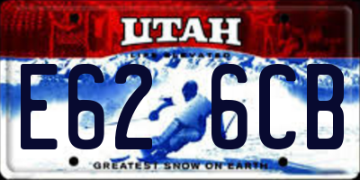 UT license plate E626CB