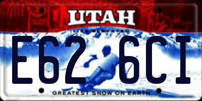 UT license plate E626CI
