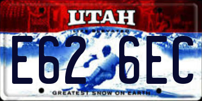UT license plate E626EC