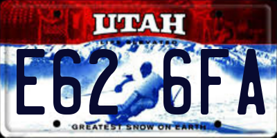 UT license plate E626FA