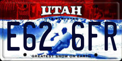 UT license plate E626FR