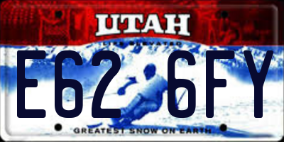 UT license plate E626FY