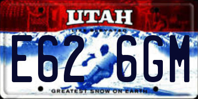 UT license plate E626GM