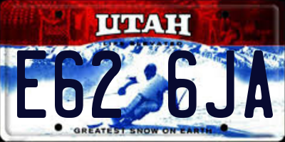 UT license plate E626JA