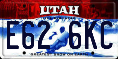 UT license plate E626KC