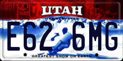 UT license plate E626MG