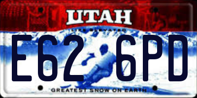UT license plate E626PD