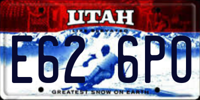 UT license plate E626PO