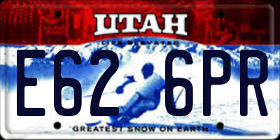 UT license plate E626PR