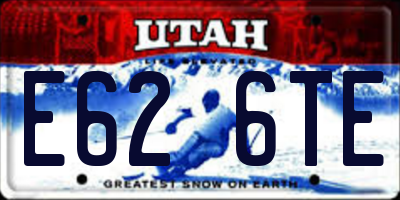 UT license plate E626TE