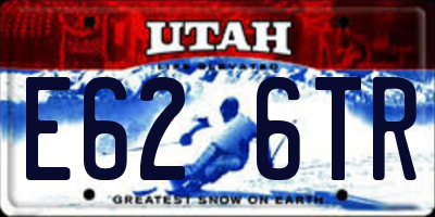 UT license plate E626TR