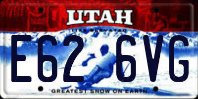 UT license plate E626VG