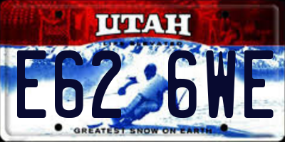 UT license plate E626WE