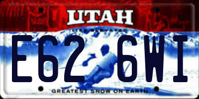 UT license plate E626WI