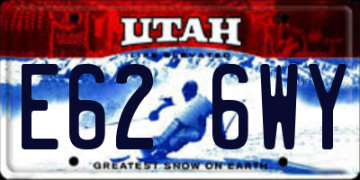 UT license plate E626WY