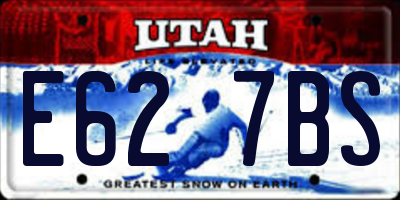 UT license plate E627BS