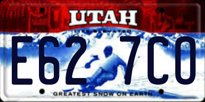 UT license plate E627CO