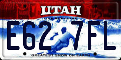 UT license plate E627FL