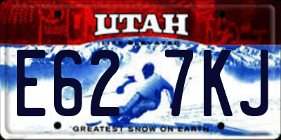 UT license plate E627KJ